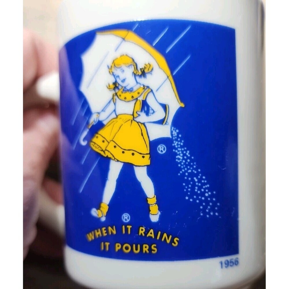 Vintage Mail Order Morton Salt Set 7 Lot Umbrella Girl 4 Mugs, Creamer, Sugar - Picture 11 of 11